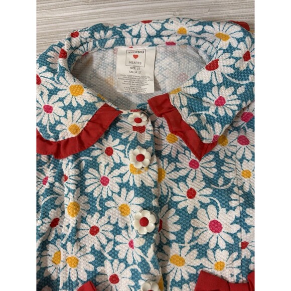 Young Hearts Vintage Flower Toddler Dress 2T - Picture 2 of 3